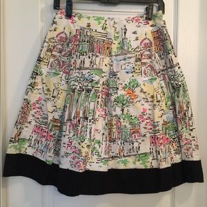 Talbots city print skirt size 2